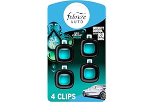 Febreze Unstopables Car Odor-Fighting Car Freshener Vent Clip Fresh Scent, .07 oz. Car Vent Clip, Pack of 4