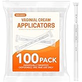 100 PACK Disposable Vaginal Suppository Applicator for Women, Fits Most Lubricants Creams Gels Pills Tablet Suppositories, Threaded End, Soft & Small Tip, with Dosage Markings, Individually Wrapped