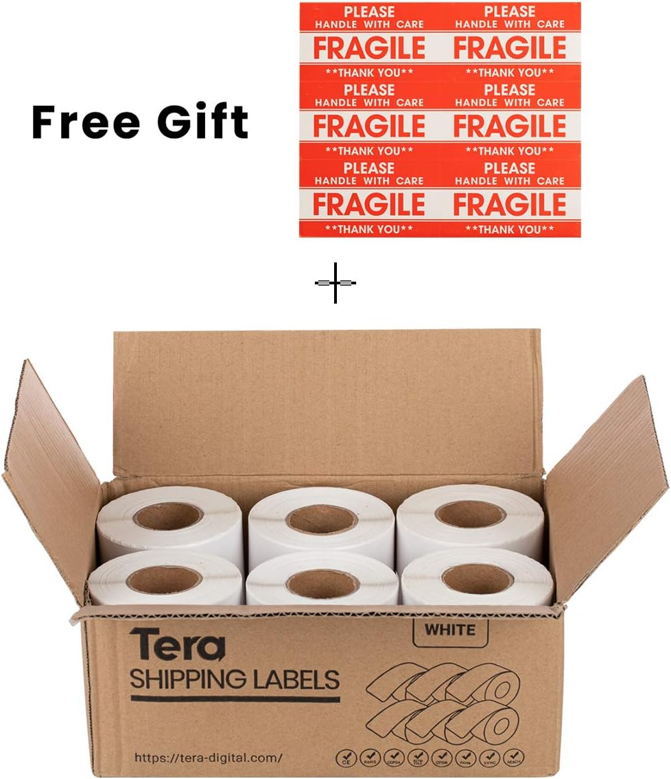 Tera BA0004 4"x6" Thermal Shipping Labels (250 Labels/Roll - Image 3
