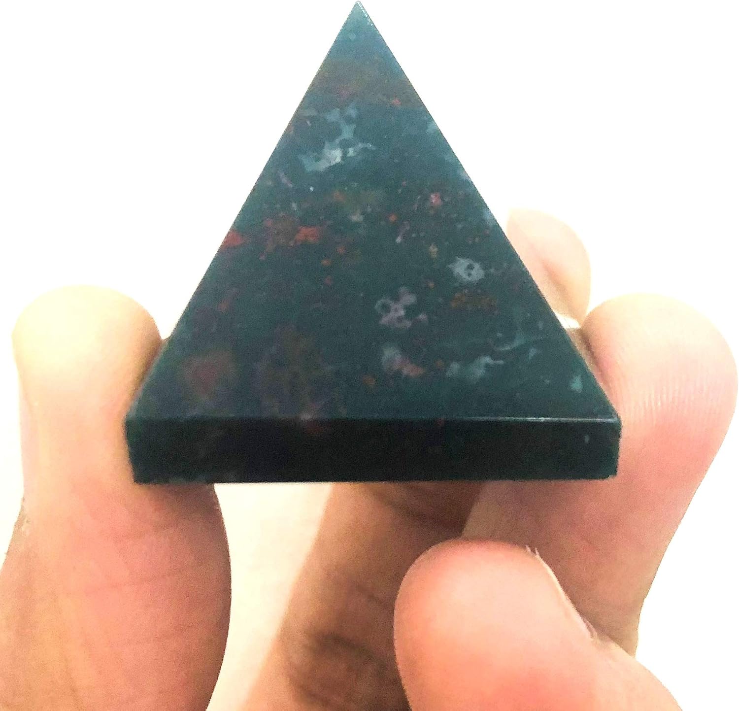 crystalmiracle Bloodstone Gemstone Feng Shui 25 MM Pyramid Crystal Healing Energy Charged Bagua Vaastu Handcrafted Gift Reiki Wellness - Image 3