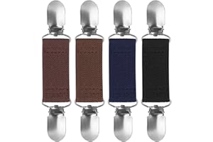 4 Pcs Sweater Clips Cardigan Clips Dresses Shawl Clip Unisex Simple Elegant Sweater Clothing Chain for Women and Men (4 Color