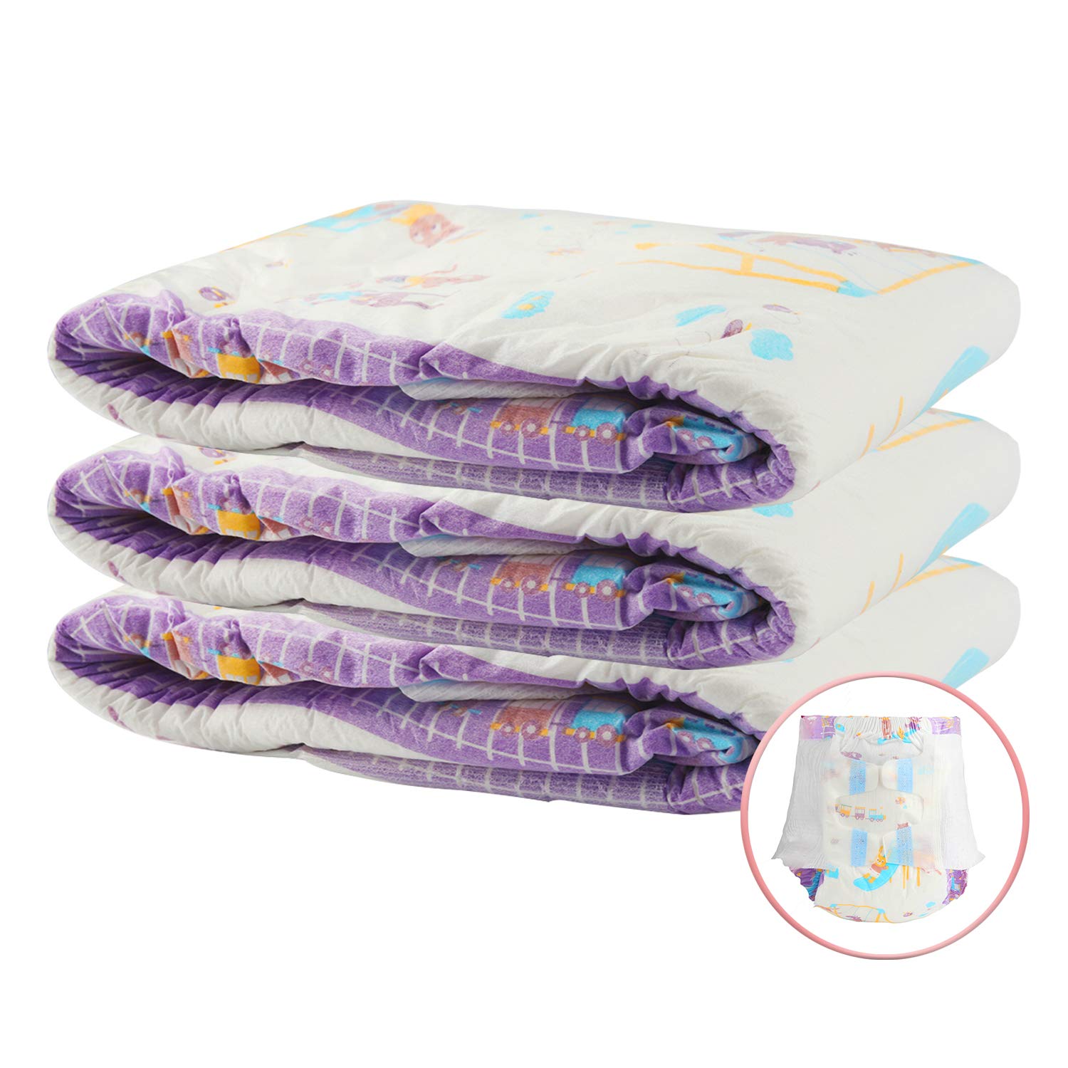 Mua Hooyi 大人用オムツパンツ Abdlオムツ 七つの絵柄 選択可能 可愛い 介護用おむつ 成人向け フリーサイズ 紫 遊び 3枚入 セット 男女兼用 Tren Amazon Nhật Chinh Hang 21 Fado