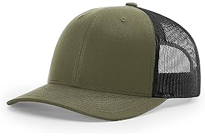 B WEAR SPORTSWEAR RICHARDSON Plain 112 Trucker Cap (Charcoal/Black)