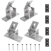 Riyhch 4 Pack Adjustable Solar Panel Tilt Mount Bracket Base, Tilt Angle 10°-60° Flat Roof Mount Holder, RV Solar Panel Mount