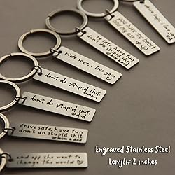 HubbgDesign Key Chain Drive Safe I Love You