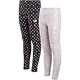 New Balance Girls Leggings - 2 Pack Girls Athletic Leggings for Dance Running Workout - Active Yoga Pants Tights for Kids