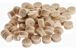 Dophee 50Pcs 1/2" Wool Felt Polishing Wheel Buffing Pad with 2 Shank Compatible with Dremel Rotary