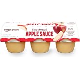 Amazon Grocery, Sweetened Apple Sauce, 4 Oz, Pack of 6