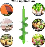 Yur1help 10cm x 40cm Garden Spiral Auger Drill Bit Set for Bulbs view 4