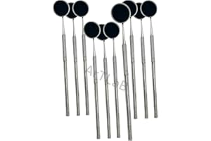 ARTLAB New Premium 10 Each Dental Mouth Mirror #5 with Handle Stainless Steel Dental Mirror Stainless Steel with Handles | Dental Mouth Mirror Teeth Inspection Cleaning |Dental Mirror Handle
