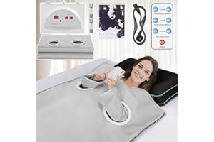 RELOIVE Far Infrared Sauna Blanket for Detoxification, Portable Sauna for Home Detoxification & Relaxation, 95-176℉, Home Sauna Heating with Remote, Calm Your Body and Mind