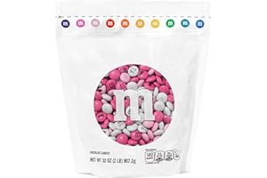 M&M’S WORLD M&M'S World It's A Girl Milk Chocolate Candy 2lb Bag with Pink and White M&M'S for Baby Girl Showers Gender Reveal Parties and Baby Celebration Favors