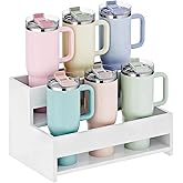 yeavs Water Bottle Organizer, 2-Tier 12.6”W Tumbler Holder, Pantry Kitchen Storage Rack for Wine Bottles Countertop Cabinet