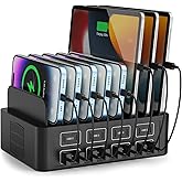150W/35A Charging Station for Multiple Devices, RUANSZZ 16 Port USB~C Fast Charging Station, Multiple Charger Organizer Compatible with Cell Phone, iPad, Kindle, Tablet and Other Electronic