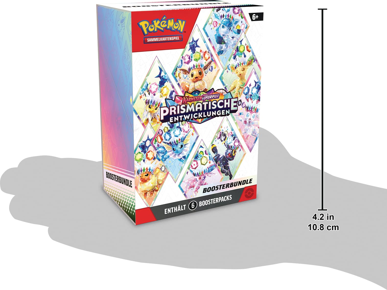 Pokémon-Sammelkartenspiel: Boosterbundle Karmesin & Purpur – Prismatische Entwicklungen (6 Boosterpacks) 3