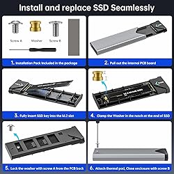 SSK M.2 NVME SATA SSD Enclosure Adapter, USB 3.2