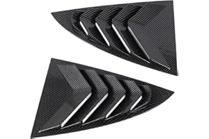 2Pcs Rear Side Window Louvers: for Tesla Model Three 2023+, Stylish Scoop Design Window Louver Side Vent Trim Replacement (Ca