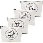 1 Pcs 3 Pcs 4 Pcs Makeup Bag, Girls Trip Gifts Favors Girls Weekend Gifts, Friendship Gifts for Women Bestie Bride