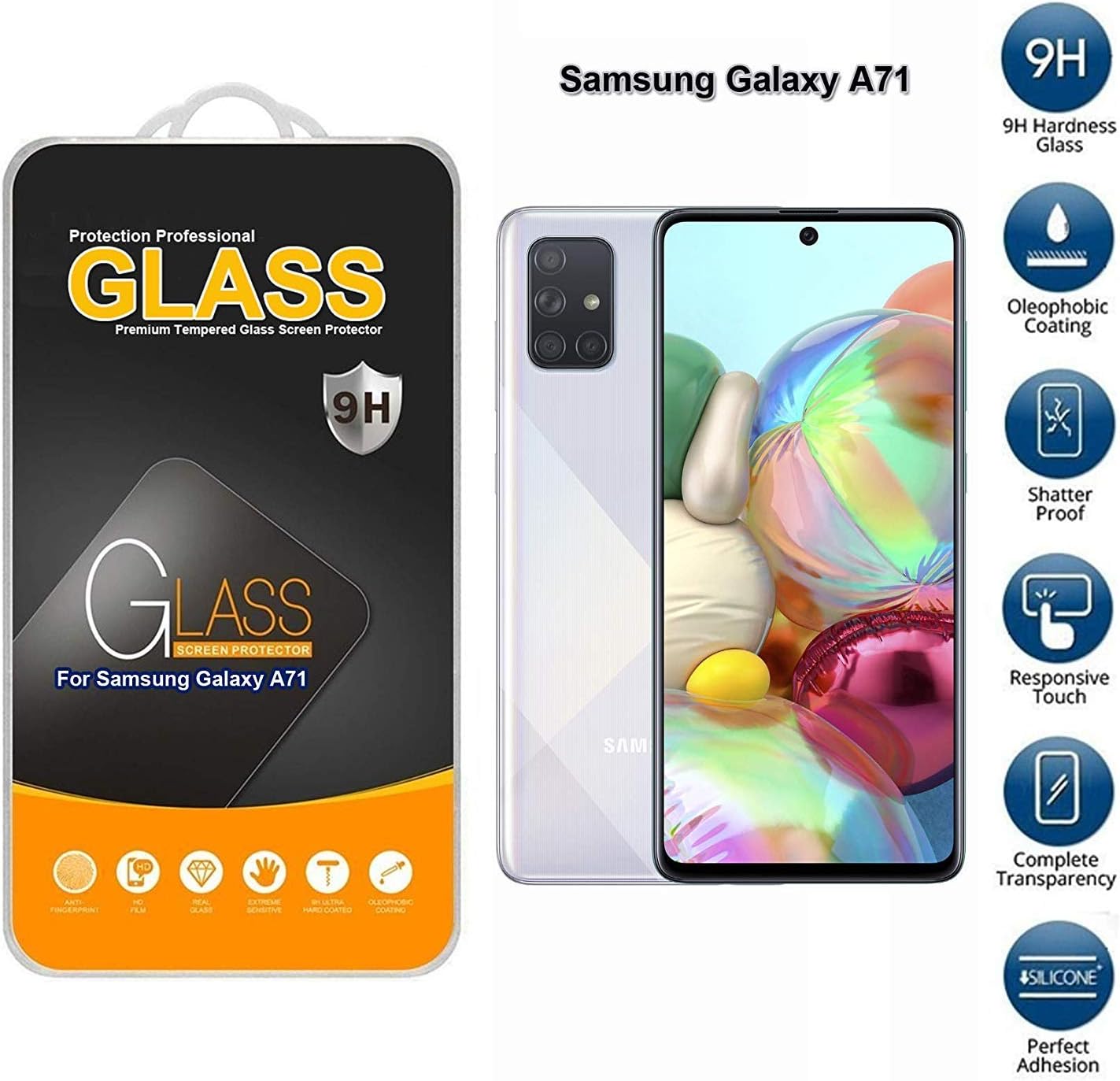 Tempered Glass For Galaxy A71 Screen Protector Compatible With Galaxy A71