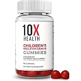 10X Health Children’s Methylated Multivitamin Gummies - 60 Count Kids Multivitamin Gummies, Complete Daily Nutrition - Immunity, Bones & Energy - Strawberry Watermelon Flavor