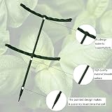 HCLRW 16 Pcs Plant Support Stakes 5.5 x 9.5 Half Round Ring Spliceable view 6