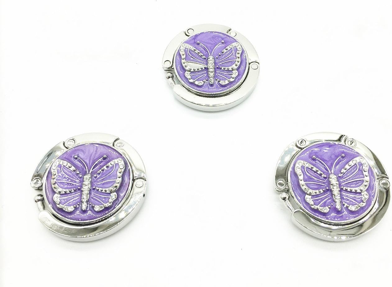 Butterfly Pattern Metal Handbag Hook Foldable Purse Table Hanger