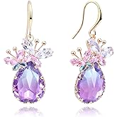 JA.S.JR Crystal Teardrop Earrings CZ Butterfly Earrings Gold Dangle Earrings Jewelry Gift for Women
