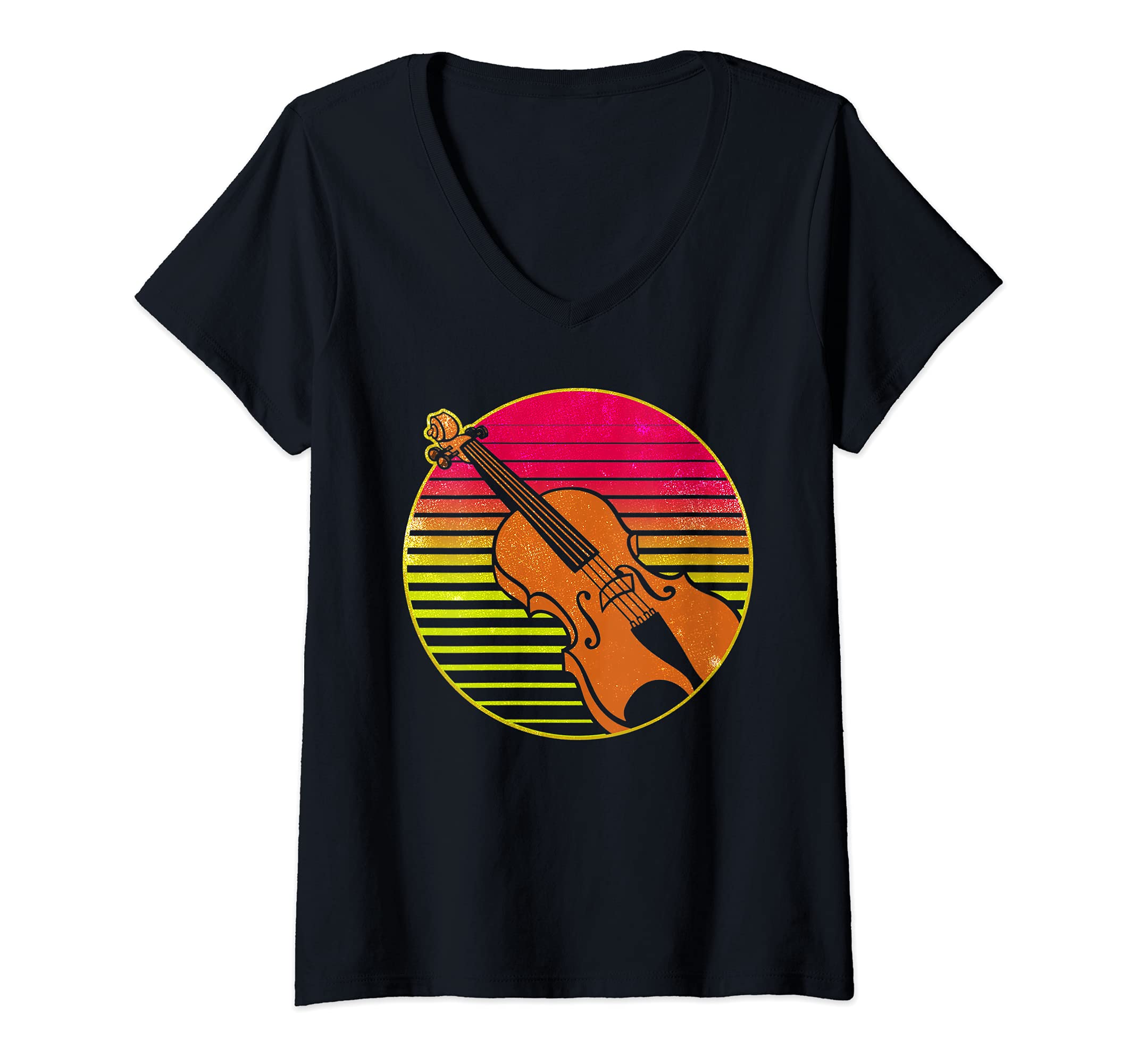 Womens Violinist Violin Player V-Neck T-Shirt