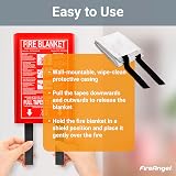 FireAngel 1 x 1 m Fire Blanket Kitchen Home Caravan EN 1869:2019 550C view 5