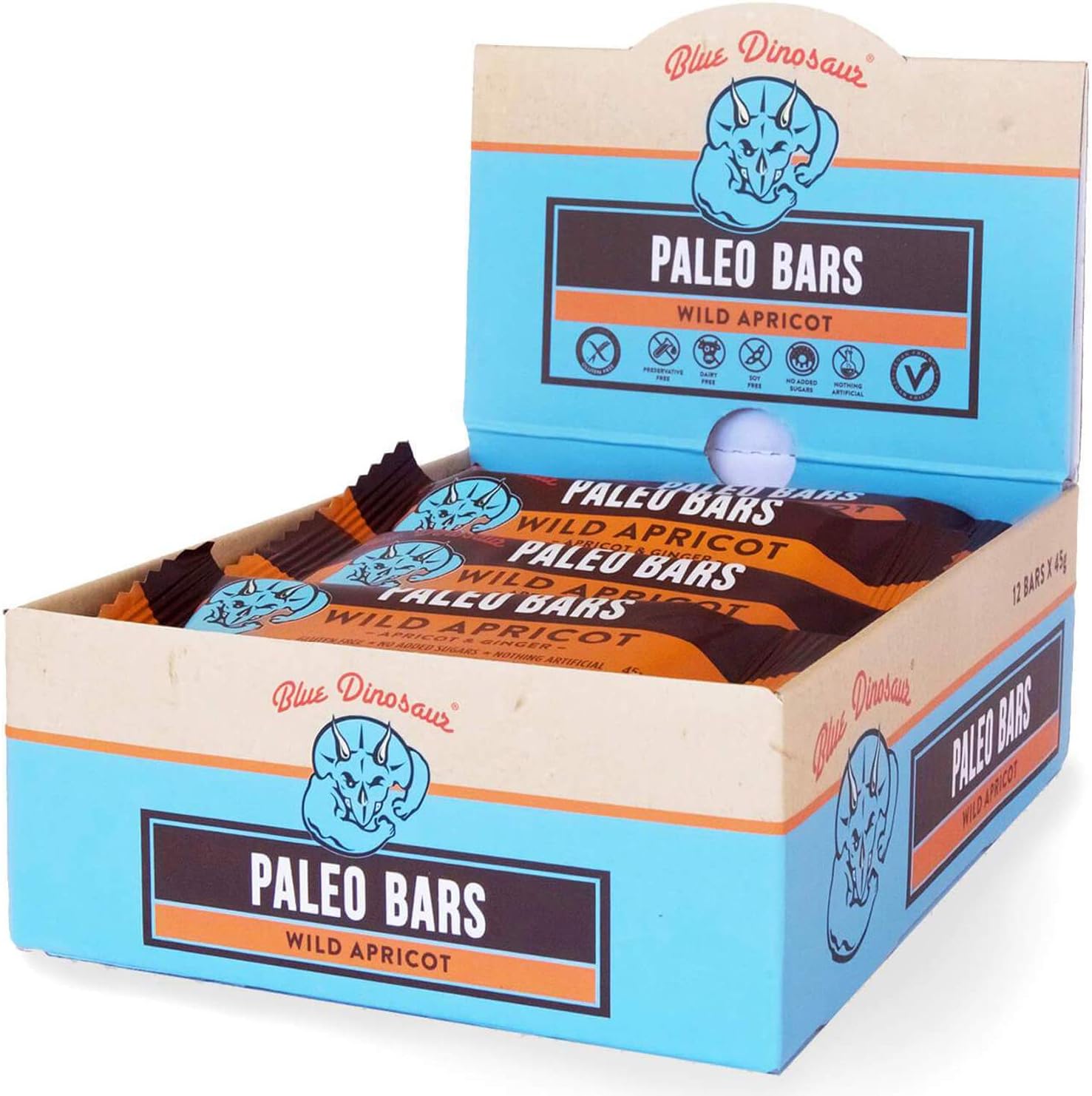 Blue Dinosaur  Paleo   Bar  Wild Apricot 45g