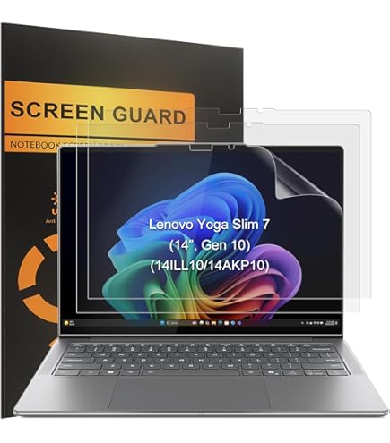 AtFoliX Screen Protector Compatible With Lenovo Yoga Slim 7i 15 Inch Screen Protection Film, Anti-reflective And Shock-absorbing FX Protector Film (2X