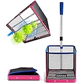 CODIAO Pickleball Picker Upper 40+ Ball Capacity Hopper Holder, Foldable Basket with Telescopic Stainless Steel Handle, Quick Pickup No Bending Ball Retriever Collector, Portable for Court Training