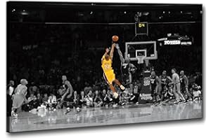 LISIBEI Ko-be Canvas Wall Art Posters Framed Painting Print Wall Decor Mamba Mentality Artwork Home Decor for Living Room Bedroom Ready to Hang (12”x18’’(30x45cm),Frame,k-2)