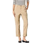 Amazon Essentials Women's High-Rise Regular-Fit Ankle-Length Tapered-Leg Khaki Pant