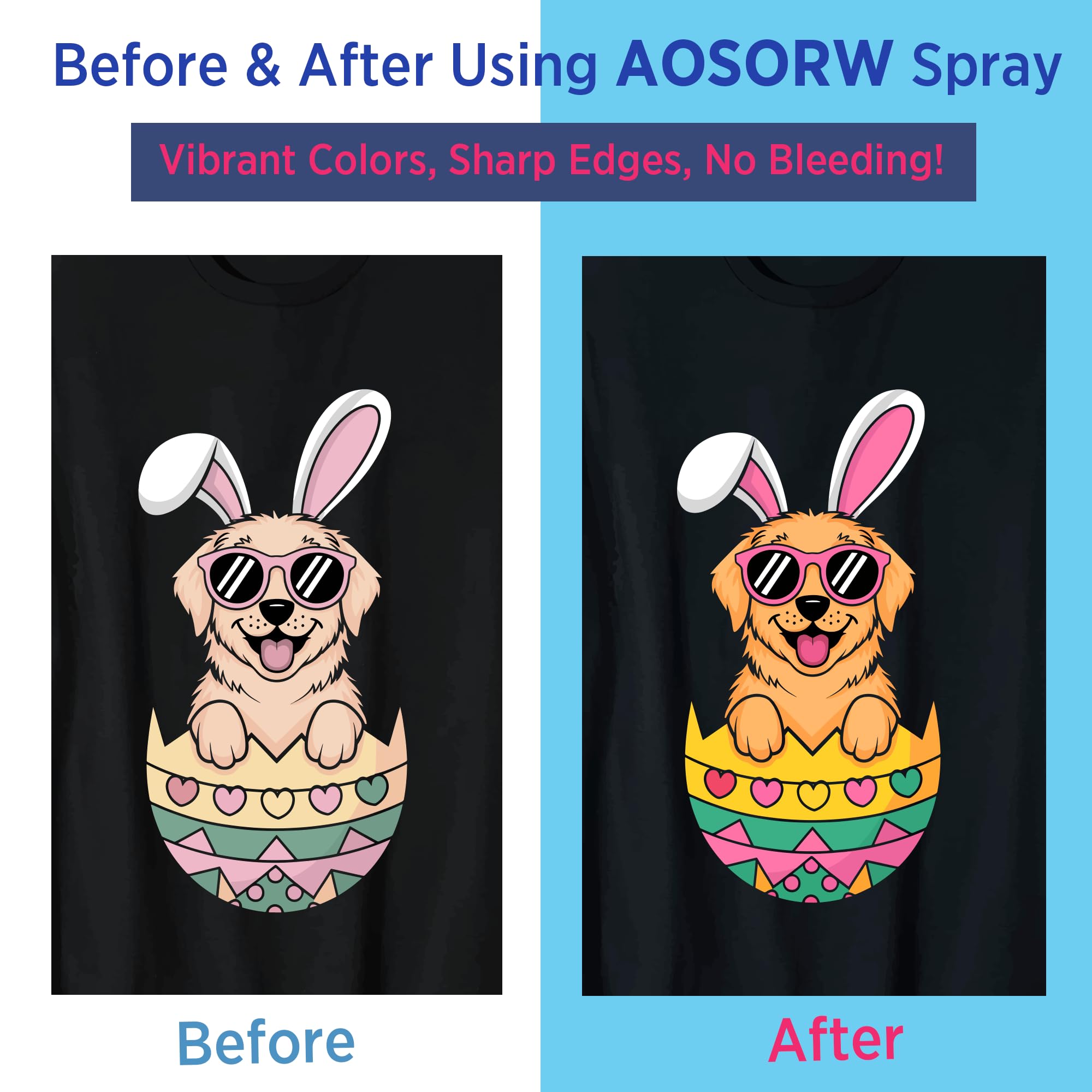 AOSORW Sublimation Spray for Cotton Shirts: Sublimation Coating Supplies for T-Shirts Canvas Polyester (5.07 oz / 150 mL)
