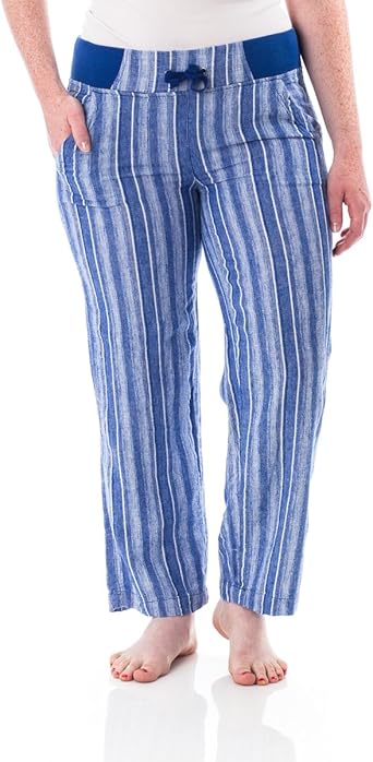 petite linen beach pants