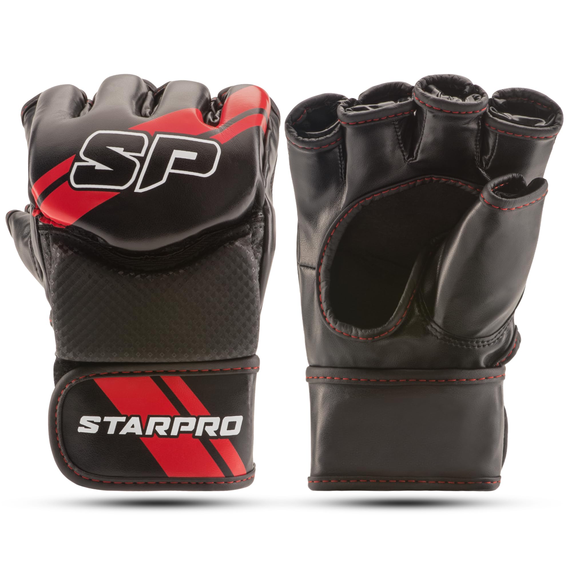 Starpro MMA Gloves for Grappling & Sparring – Lightweight Gloves for Men & Women - Shock Absorbing Padding & Wrist Support