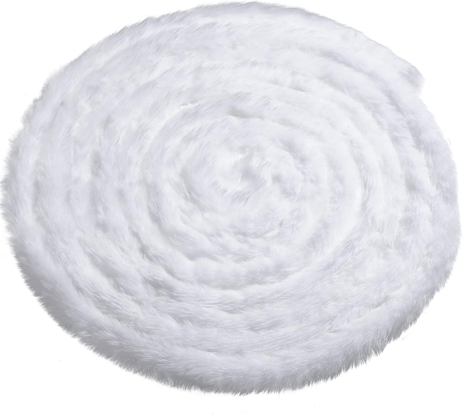 Wreaths, Garlands & Swags - Christmas Faux Fur Ribbon Trim Winter Xmas Tree Winding Garland Artificial Furry Stripe Accessory Holiday Faux Fur Fabric Roll Garland for Xmas Party Sewing Costume Trimming(White, 2 Inch x 40 Ft)