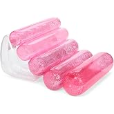 FUNBOY Clear Pink Glitter Leisure Water Chair Tube Pool Float Large | Perfect for Summer Pool Parties