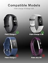 Bicmice USB Charger Cable for Fitbit Charge 3 SE 3.3ft Replacement Charging view 2