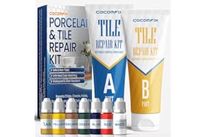 Tile Repair Kit, Ceramic Tile Chips & Cracks Repair Kit(Color Match), Porcelain Tile Repair Kit with Super Strong Adhesion, F