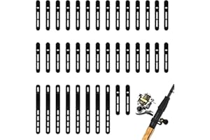 KCMOSGI 38 Pcs Silicone Fishing Rod Straps, Stretchy Fishing Rod Ties, Lightweight, Durable and Reusable,Suitable for Bundling Fishing Rods, Cables, Gardening Tools, Camping Equipment（2 Size）