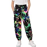 Latnnut Girls Cargo Pant Cotton Elastic Waist Joggers Pants for Kids Hiking Training Sweat Casual Trousers with Pockets