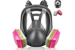 CGSGDK Full Face Respirator Mask with Filter, Cover Organic Vapor Anti-fog mask, Reusable Gas Mask for Painting Spray, Dust, Epoxy Resin, Construction Work, Welding, Sanding, Woodworking, Chemical
