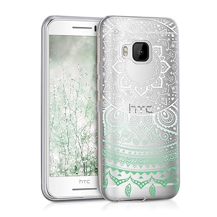 kwmobile HTC One S9 Hülle - Handyhülle für HTC One S9 - Handy Case in Mintgrün Weiß Transparent