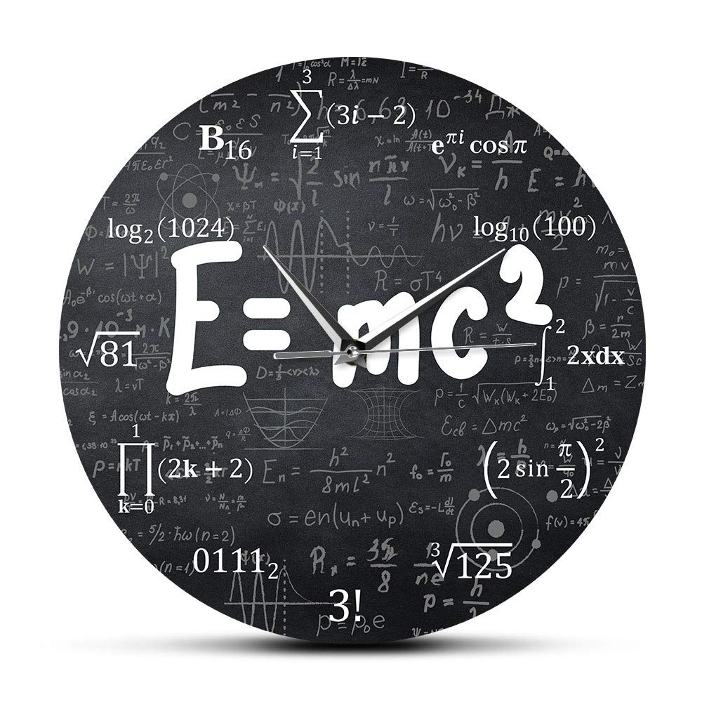 Lrtzizy of Relativity Math Formula Wall Clock Scientist Physics Teacher Gift School Classroom Decor