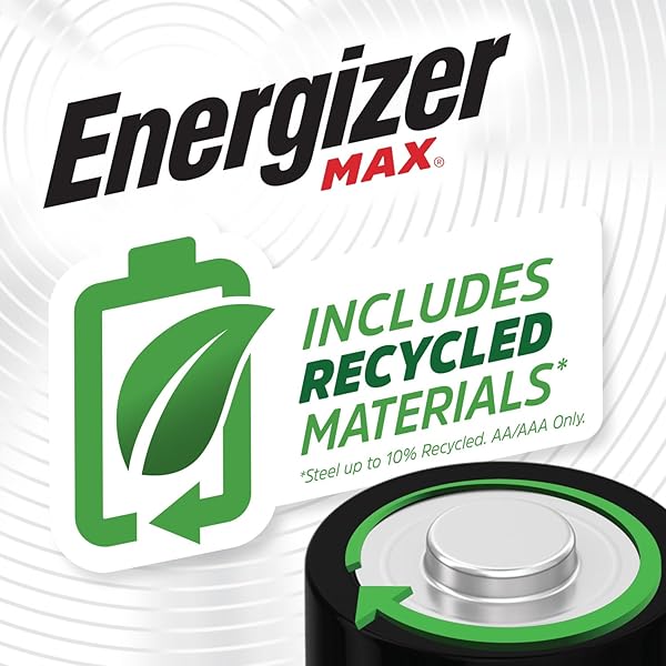 ENERGIZER AA BATTERIES, MAX DOUBLE AA BATTERY ALKALINE, 4 COUNT