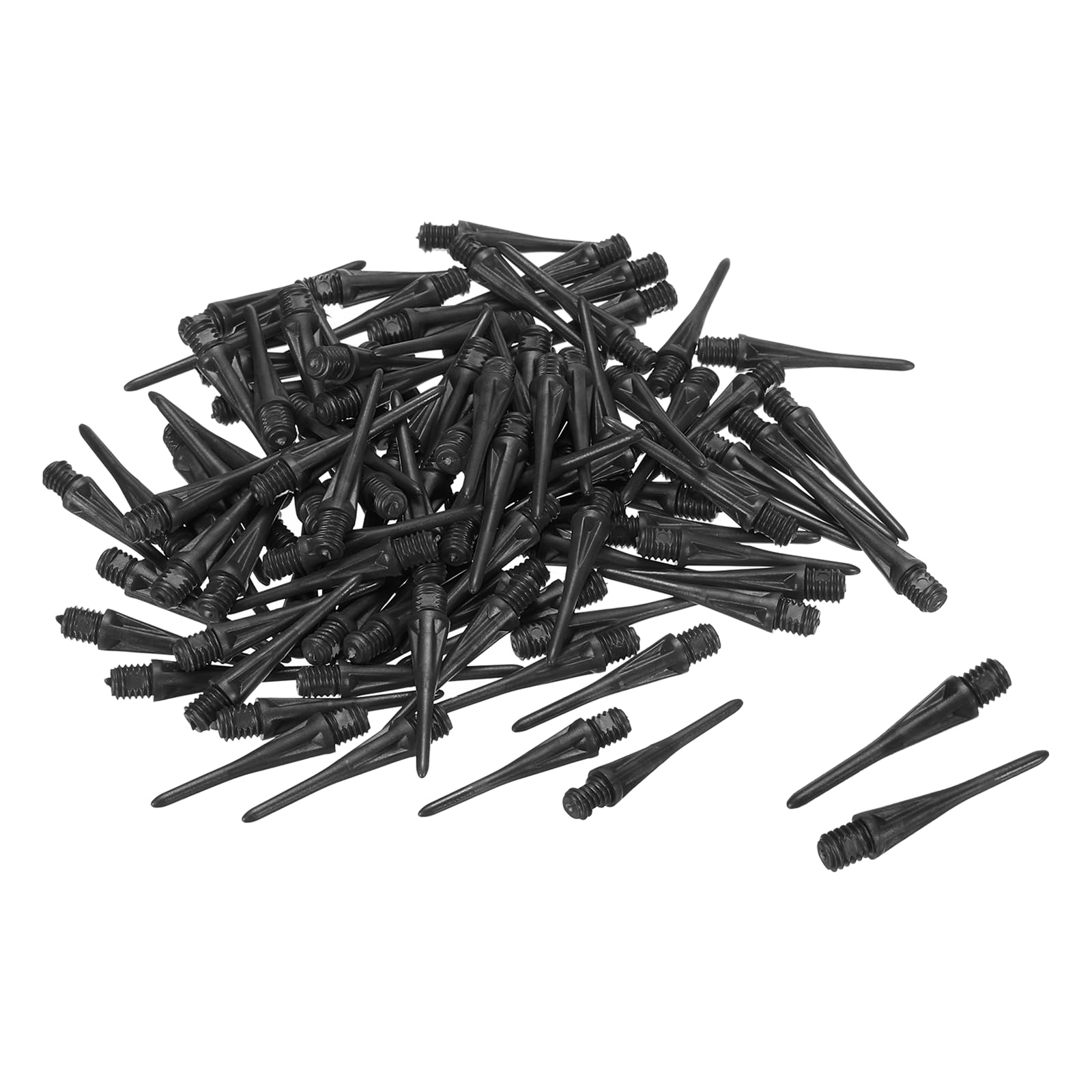 PATIKIL Plastic Dart Tips, 120 Pack 2BA Thread Soft Dart Tips Replacement Plastic Tip Soft Tip Dart Accessories, Black