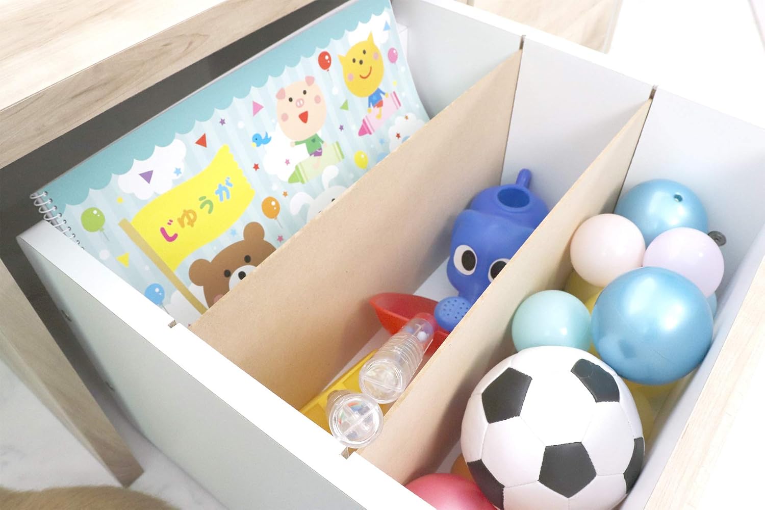 Amazon おもちゃ収納ベンチ キャスター付き ワゴン ホワイト おしゃれ ライトナチェラル 子ども用家具 オンライン通販