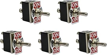 Amazon Com 5 Pc 20a 125v Toggle Switch On Off On Dpdt 6